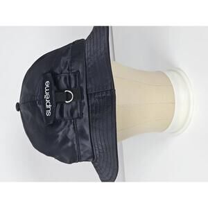 Supreme Black Satin Cordura Bell Hat